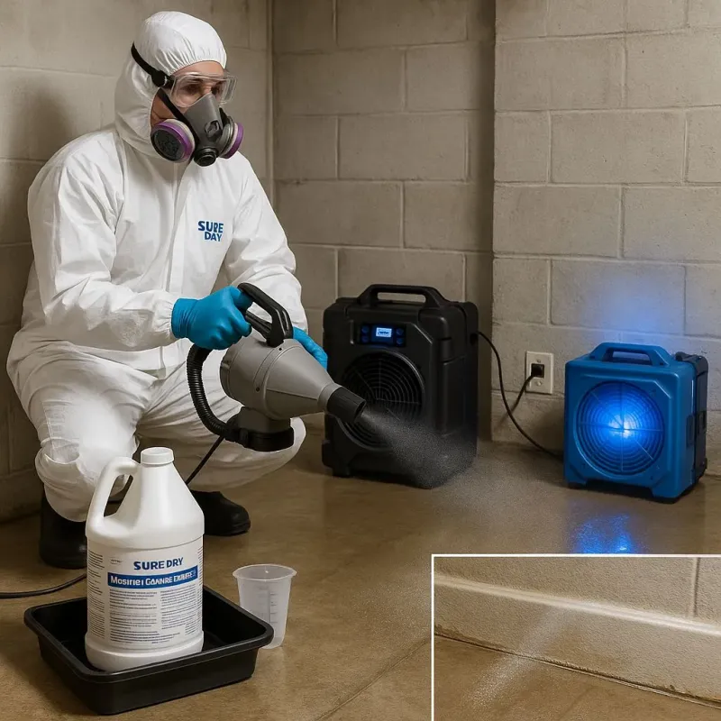 Sanitization and Odor Removal process in Huntingtown Town Center, MD